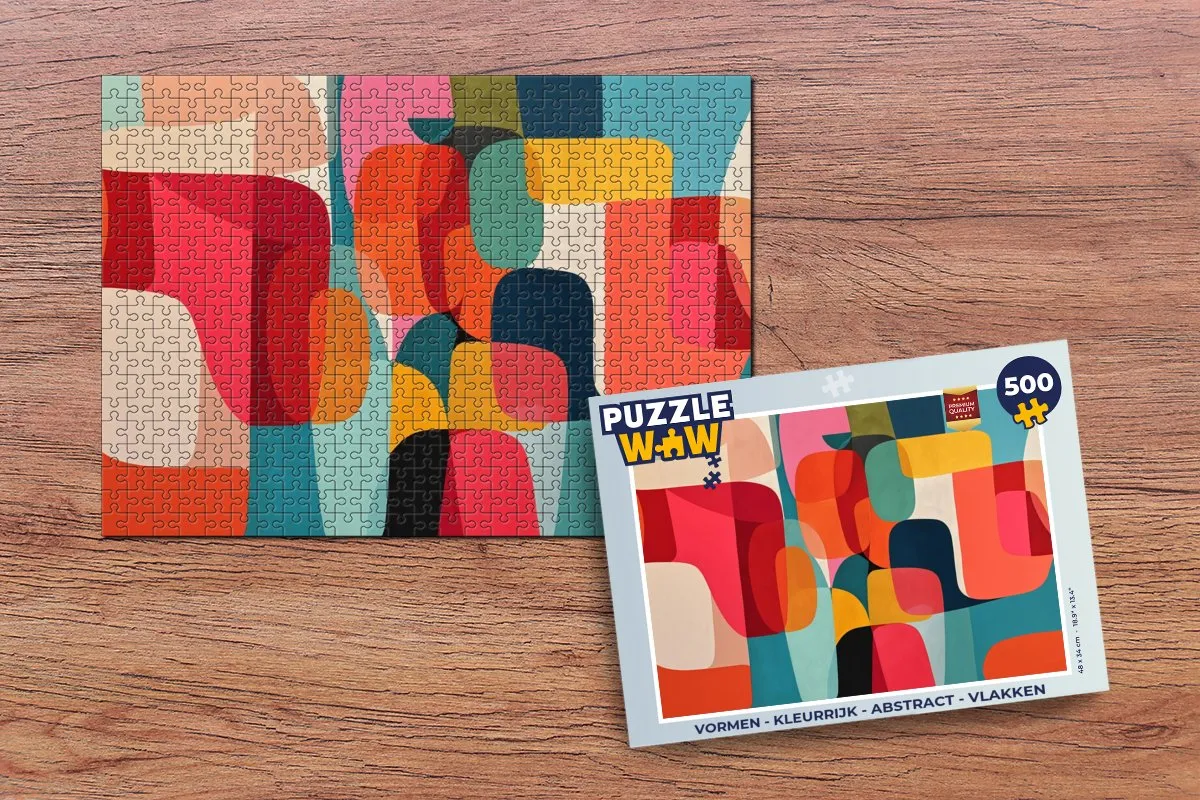 PuzzleWow Abstract Legpuzzel 500 Stuks - Kleurrijk