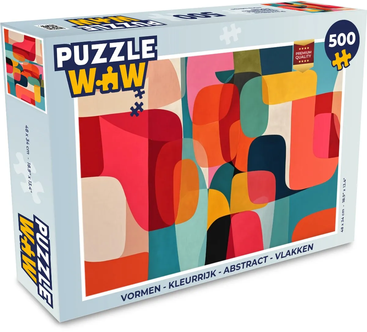 PuzzleWow Abstract Legpuzzel 500 Stuks - Kleurrijk