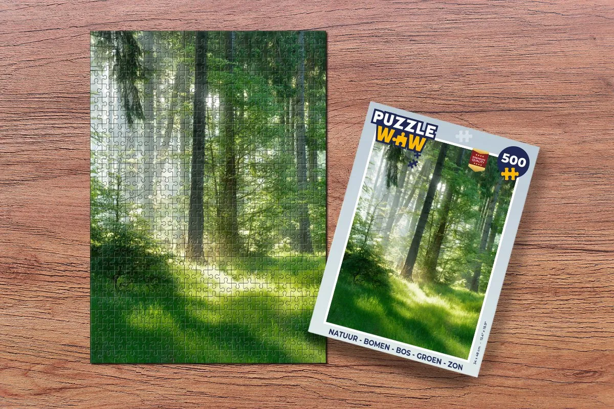 PuzzleWow Natuur Bomen Bos Legpuzzel 500 Stuks - Multicolor