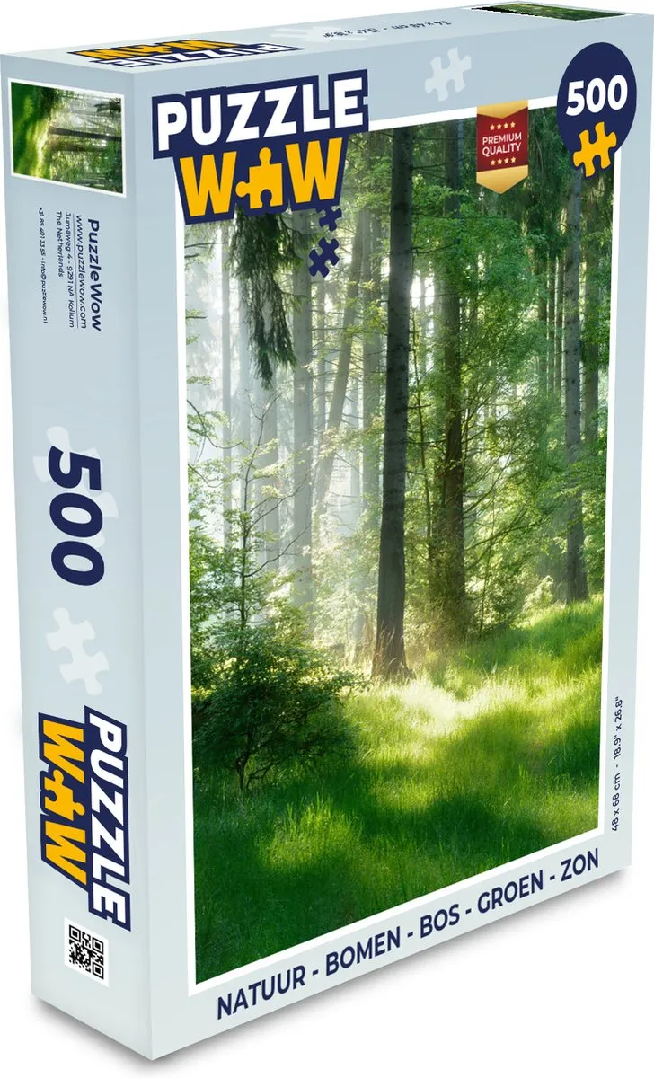 PuzzleWow Natuur Bomen Bos Legpuzzel 500 Stuks - Multicolor