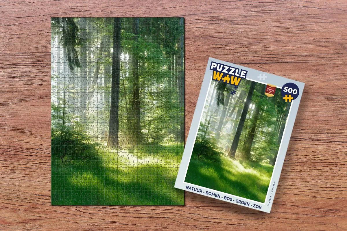 PuzzleWow Natuur Bomen Bos Legpuzzel 500 Stuks - Multicolor