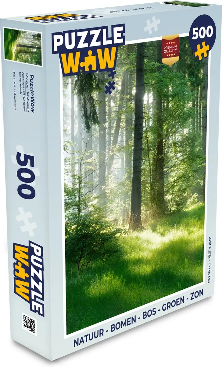 PuzzleWow Natuur Bomen Bos Legpuzzel 500 Stuks - Multicolor