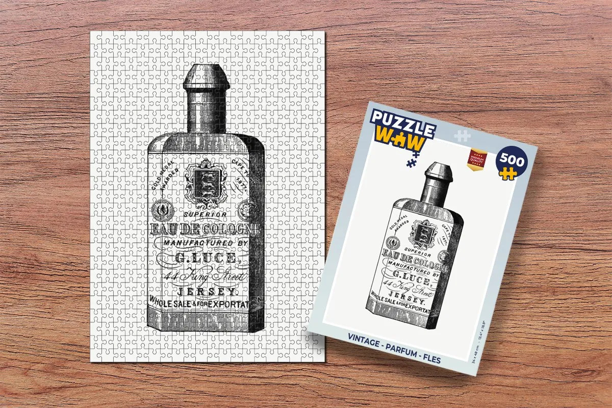 PuzzleWow Vintage Parfum Legpuzzel 500 Stuks - Multicolor