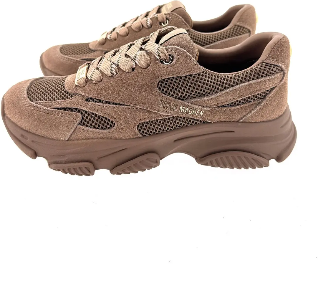 Steve Madden Front Row sneaker middelbruin, 36 / 3