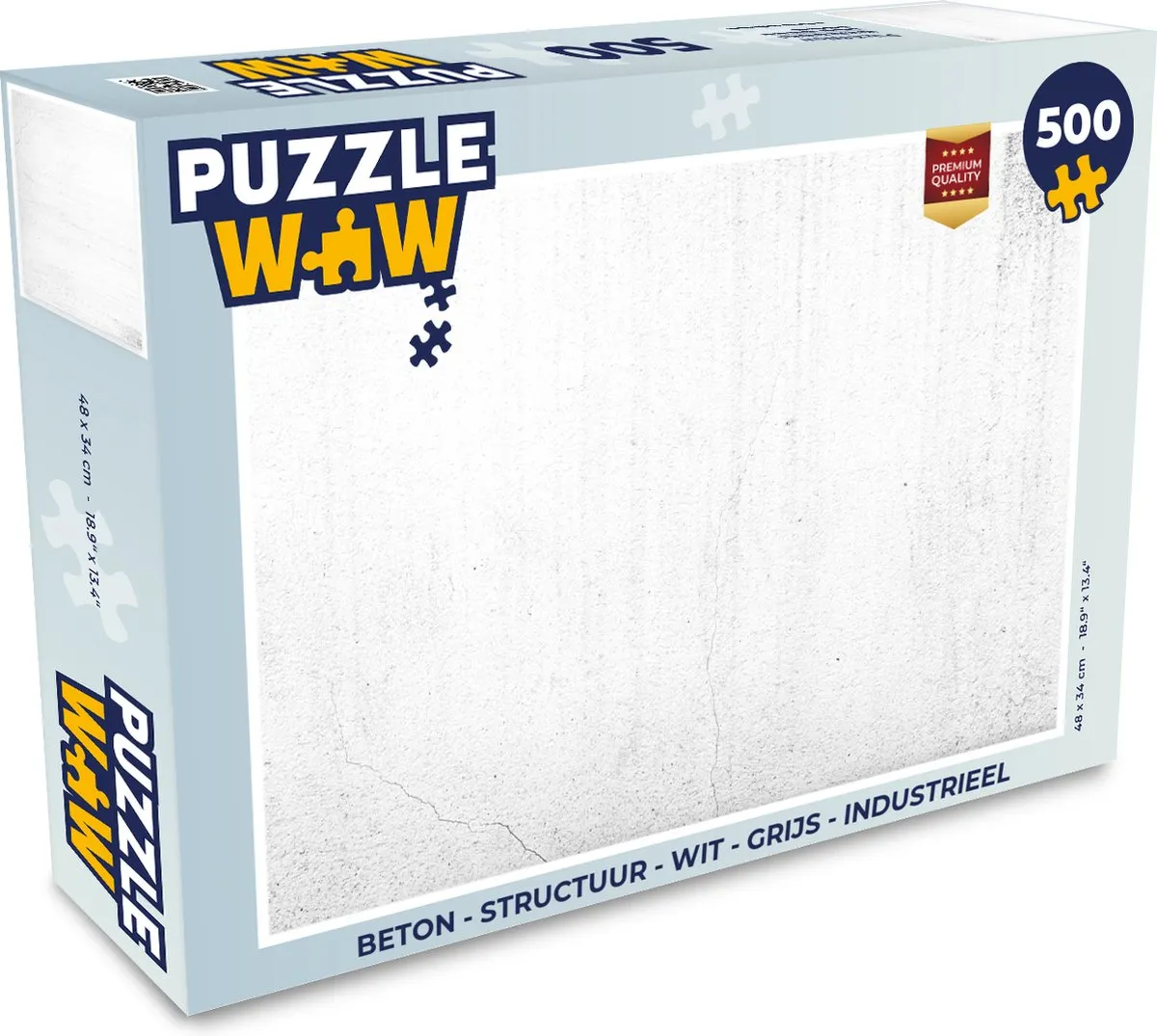 PuzzleWow Beton Structuur Puzzel 500 Stuks - Multicolor