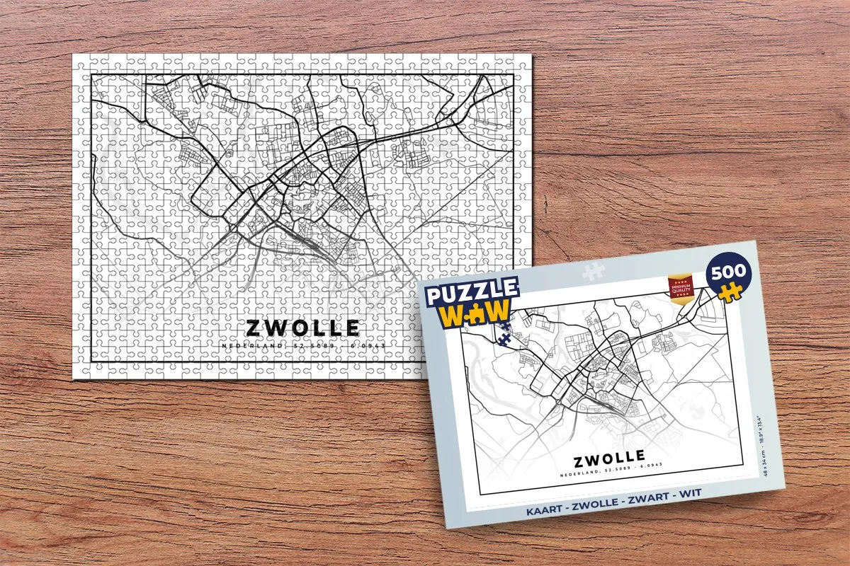 PuzzleWow Zwolle Legpuzzel 500 Stuks - Multicolor
