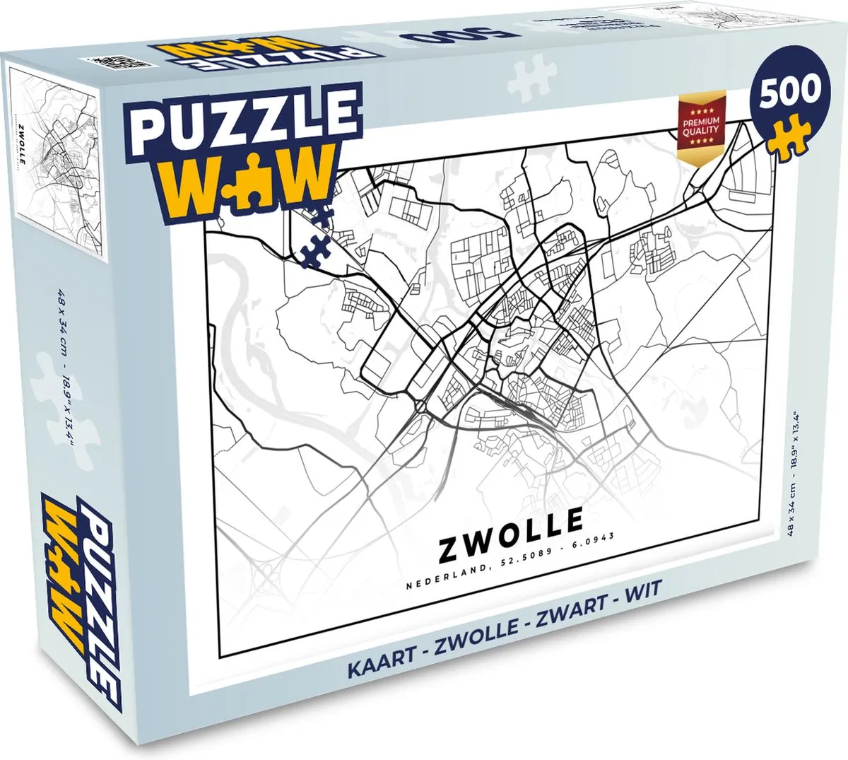 PuzzleWow Zwolle Legpuzzel 500 Stuks - Multicolor
