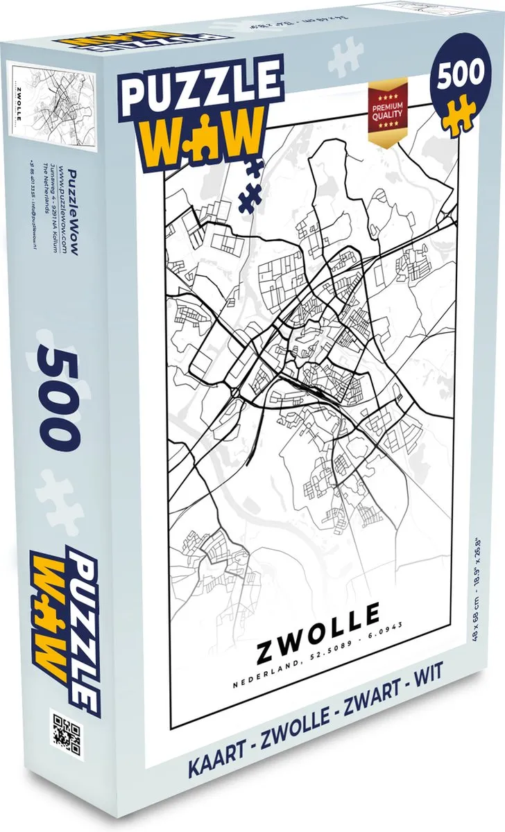 PuzzleWow Zwolle Legpuzzel 500 Stuks - Multicolor