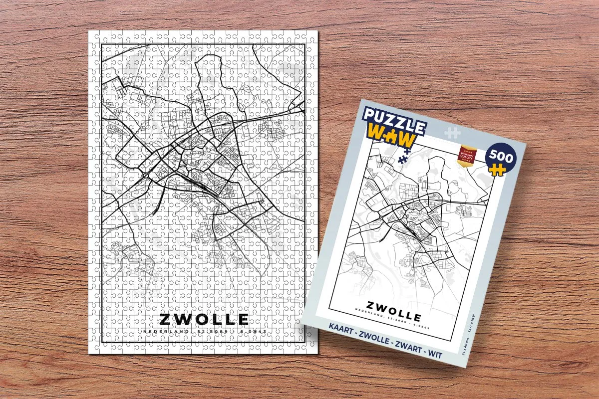 PuzzleWow Zwolle Legpuzzel 500 Stuks - Multicolor