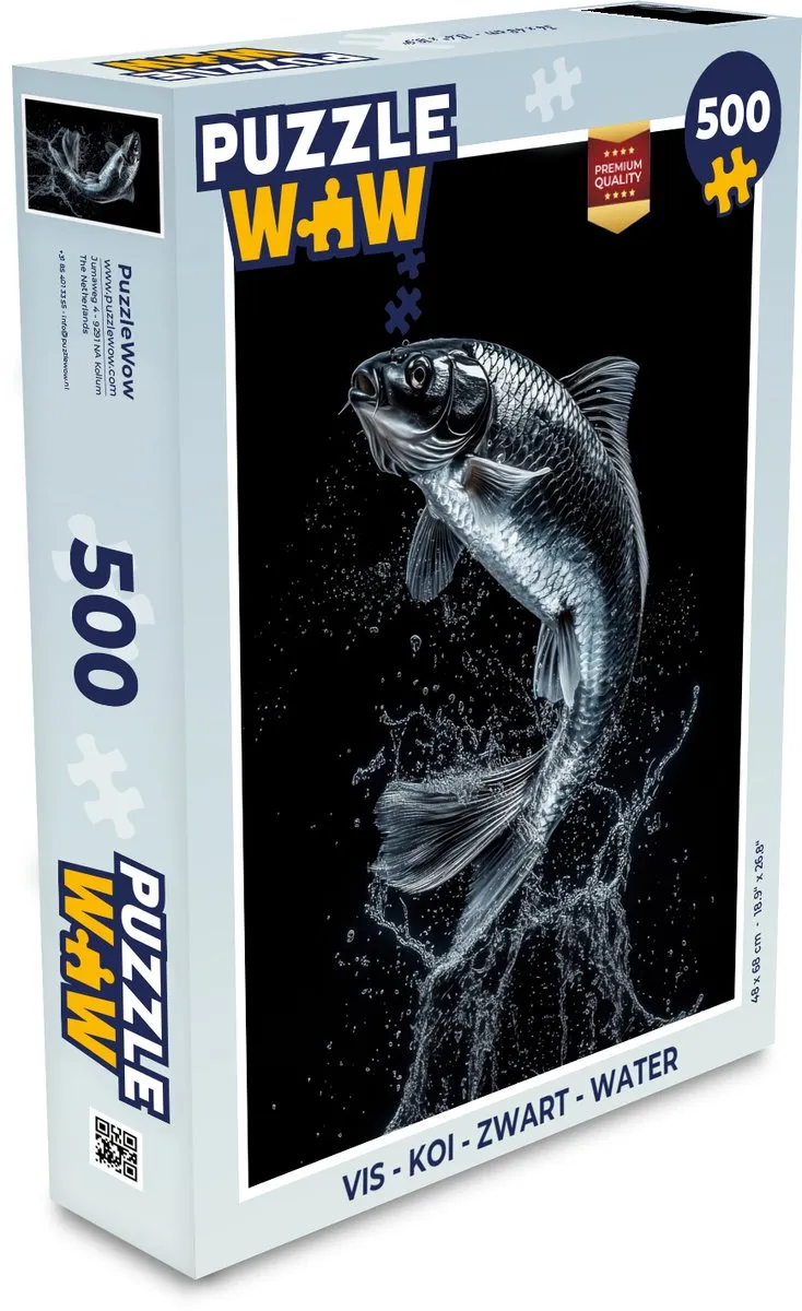 PuzzleWow Vis Koi Legpuzzel 500 Stuks - 8721172699206