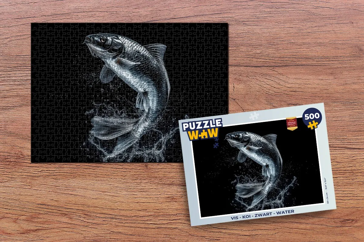 PuzzleWow Vis Koi Legpuzzel 500 Stuks - 8721172699206