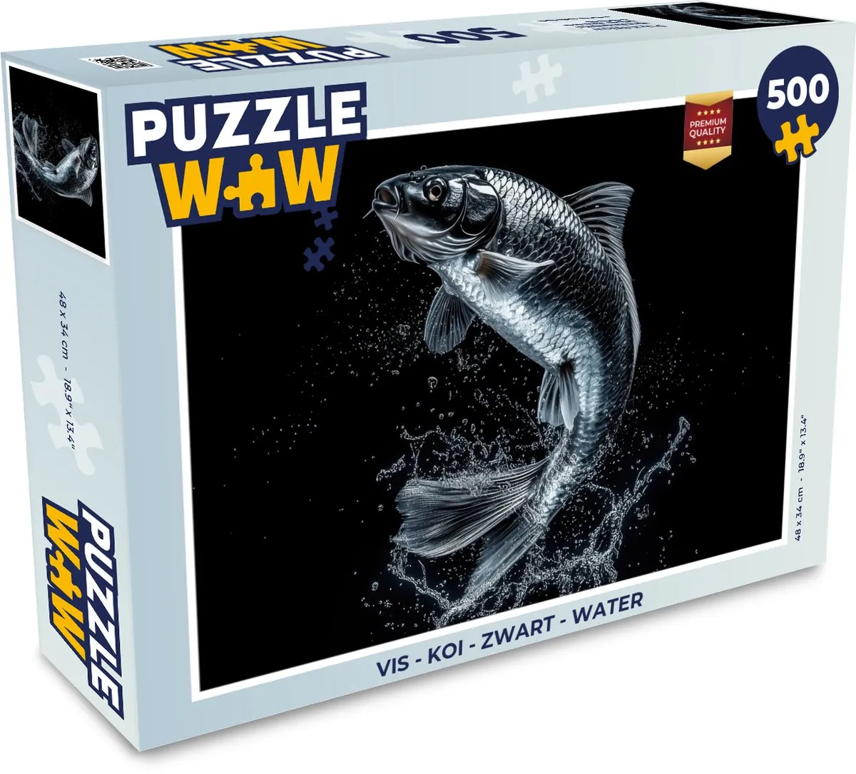 PuzzleWow Vis Koi Legpuzzel 500 Stuks - 8721172699206