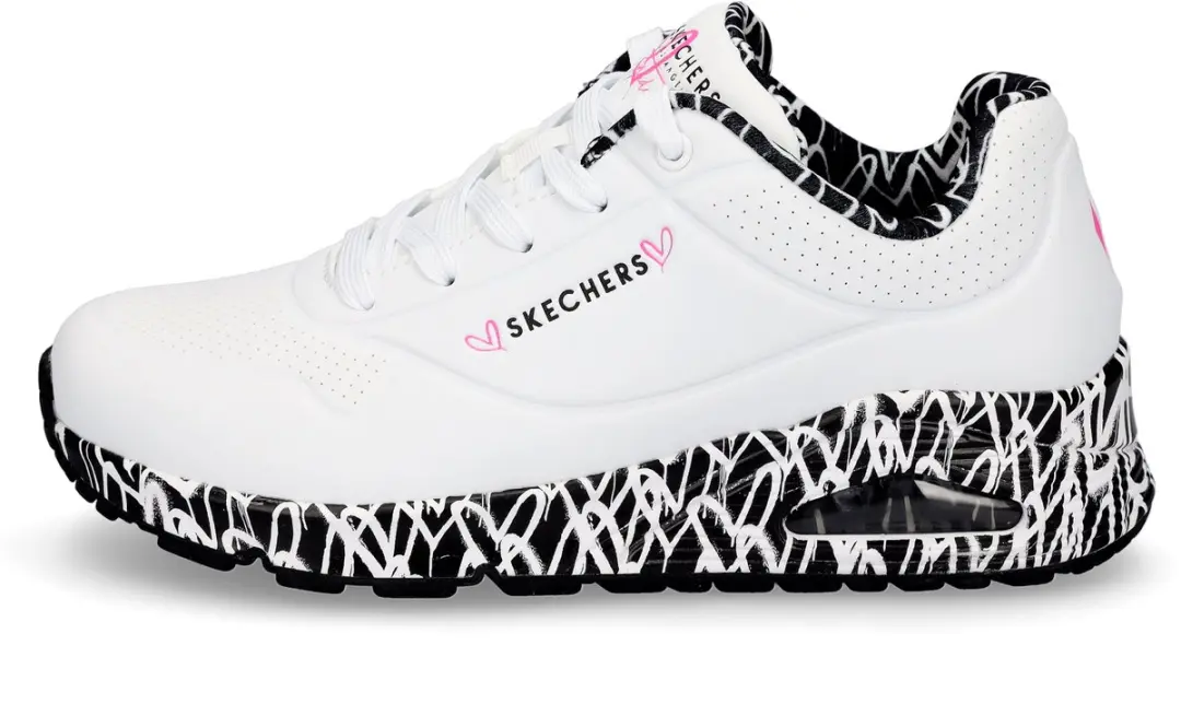 Skechers Uno Loving Love Dames Sneakers - 37 - Wit