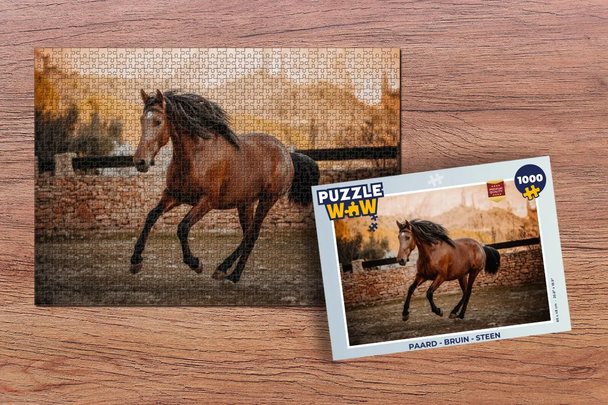 PuzzleWow Paard Legpuzzel 1000 Stuks - Multicolor
