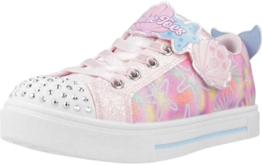 Skechers Twinkle Sparks Underwater M Meisjes Sneakers - Roze - afbeelding 3 van 6