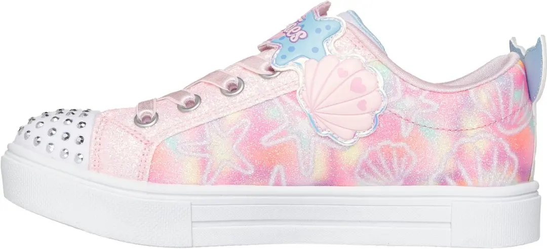 Skechers Twinkle Sparks Underwater M Meisjes Sneakers - Roze - afbeelding 4 van 6