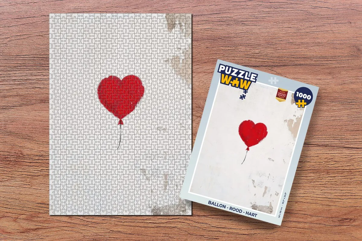 PuzzleWow Puzzel Ballon Hart 1000 Stuks - Rood