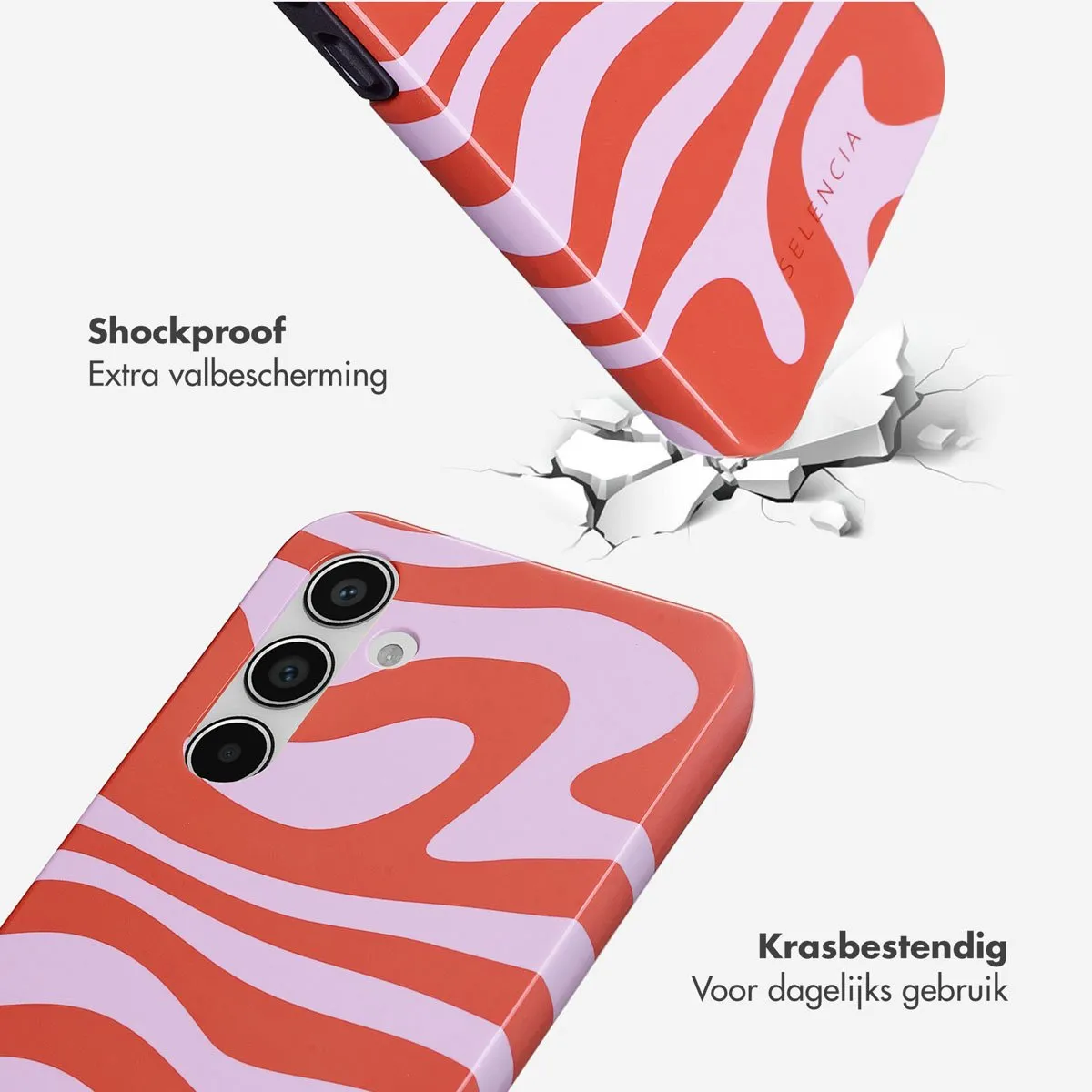 Selencia Hoesje Samsung Galaxy A55 Dream Swirl Pink