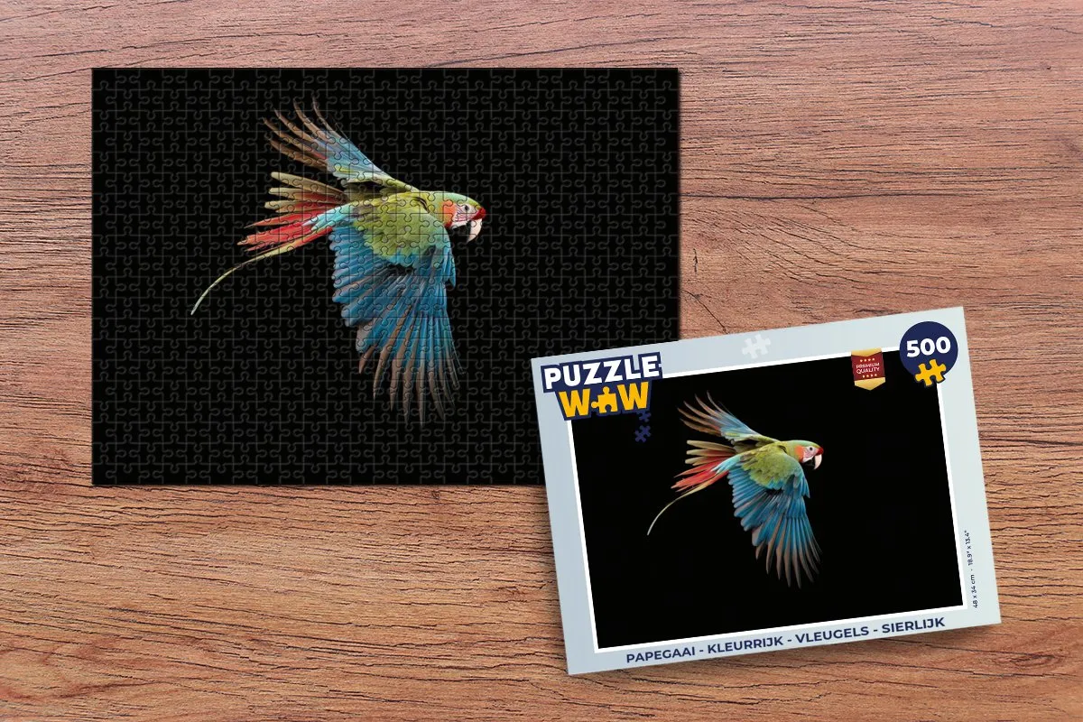 PuzzleWow Papegaai Legpuzzel 500 Stuks - Kleurrijk
