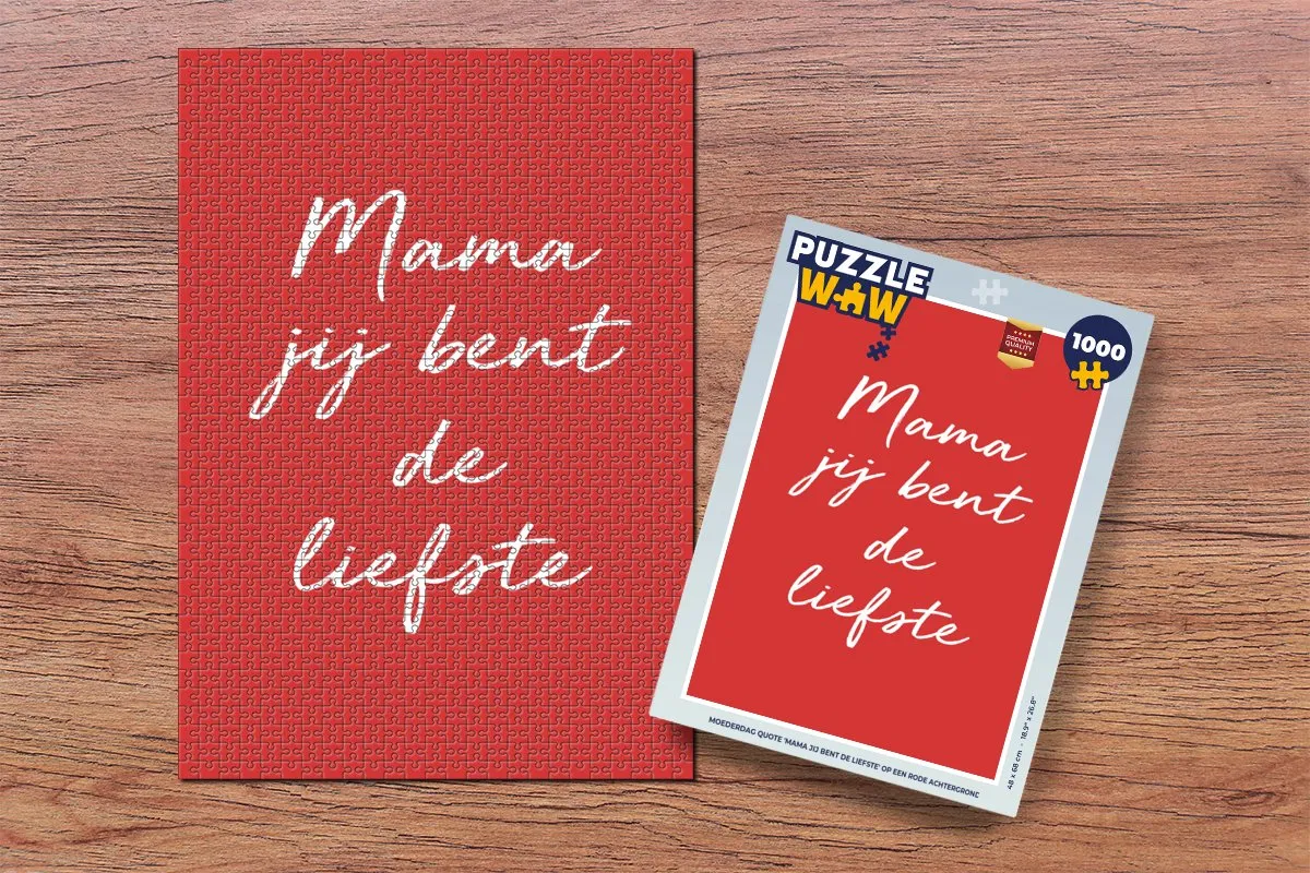 PuzzleWow Mama Jij Bent De Liefste Legpuzzel 1000 Stuks - Multicolor