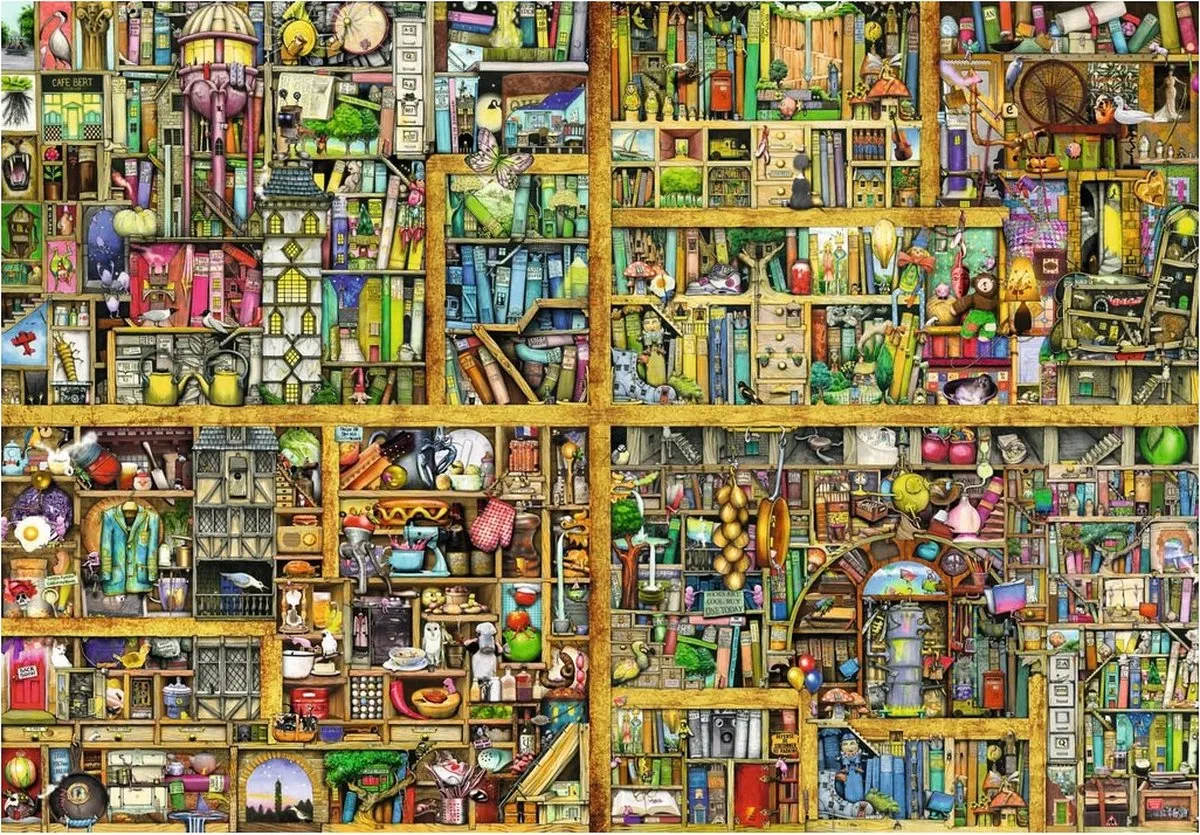 Ravensburger puzzel Colin Thompson Magical bookcase - Legpuzzel - 18000 stukjes