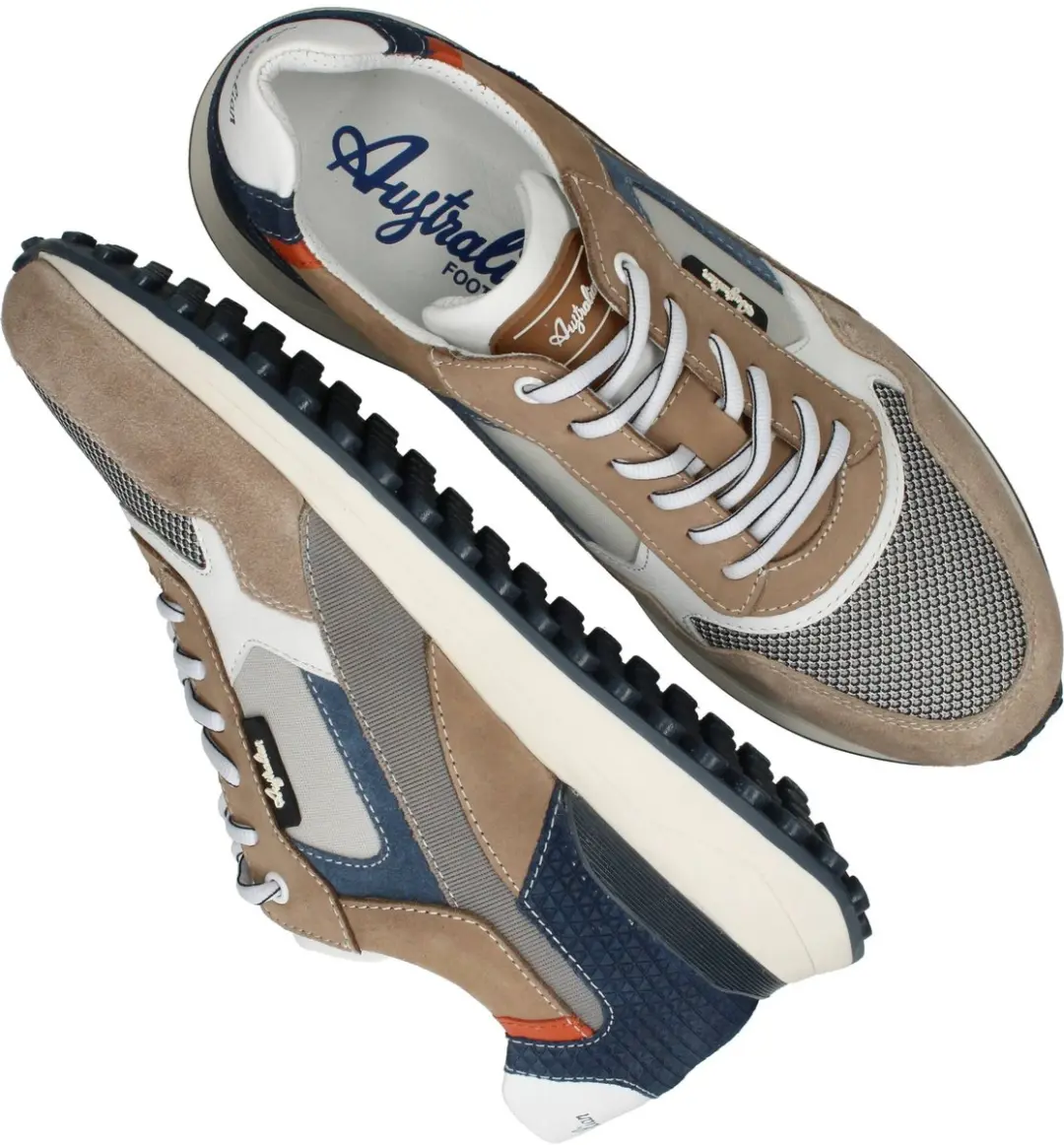 Australian Yamato Sneakers - Leer Grijs Maat 42