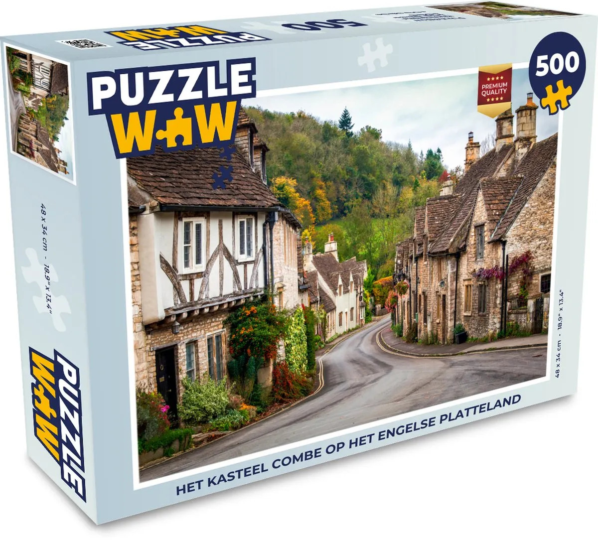 PuzzleWow Het kasteel Combe op het Engelse platteland Legpuzzel 500 Stuks - Multicolor