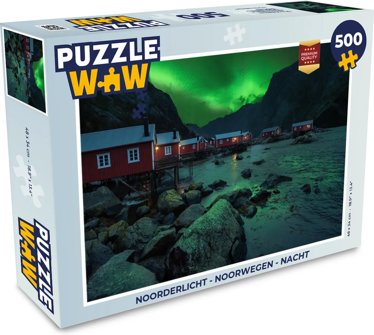 PuzzleWow Noorderlicht Legpuzzel 500 Stuks - Multicolor