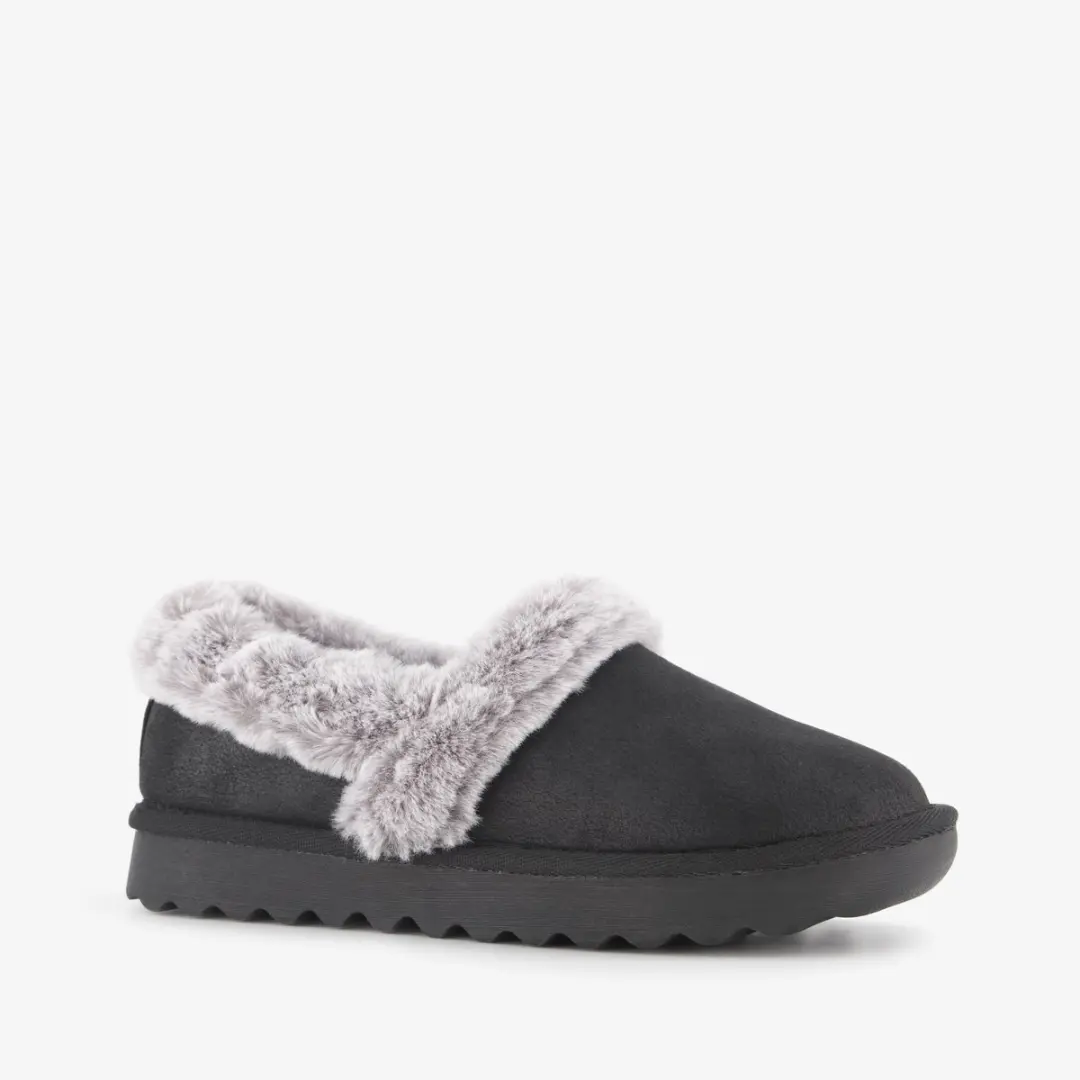 Skechers Cozy Up gevoerde dames pantoffels zwart