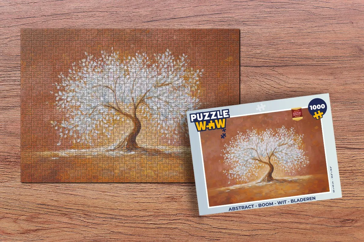 PuzzleWow Abstract Boom Legpuzzel 1000 Stuks - Wit