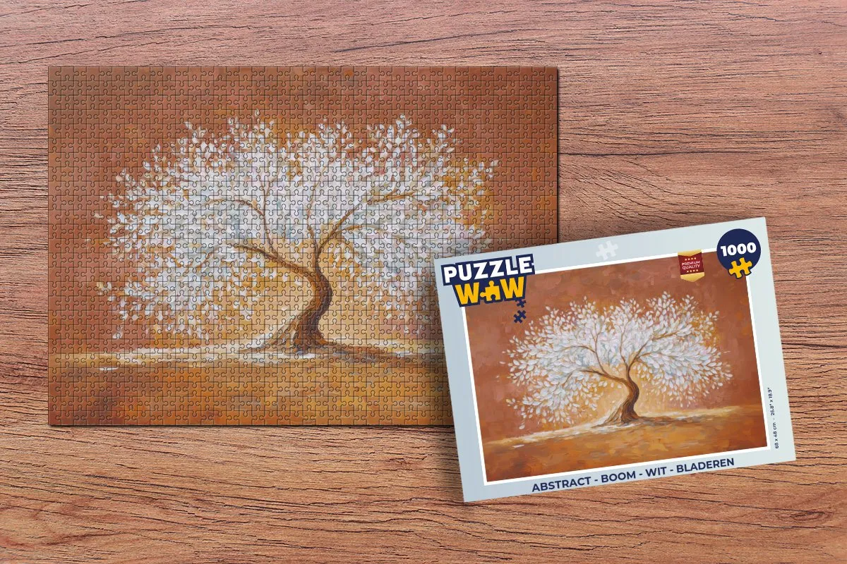 PuzzleWow Abstract Boom Legpuzzel 1000 Stuks - Wit