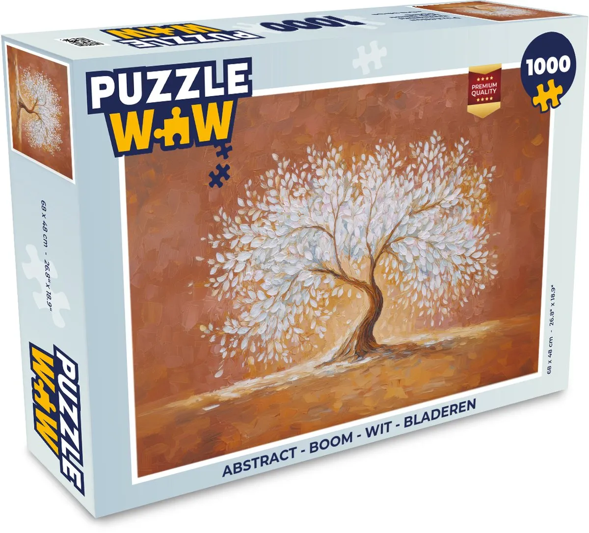 PuzzleWow Abstract Boom Legpuzzel 1000 Stuks - Wit