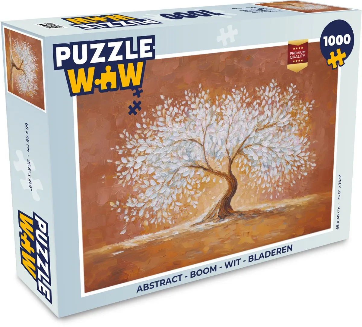 PuzzleWow Abstract Boom Legpuzzel 1000 Stuks - Wit