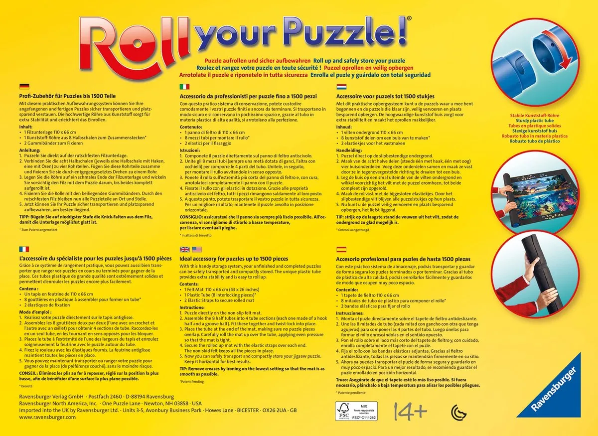 Ravensburger Roll Your Puzzle 1500 Stuks - Geel