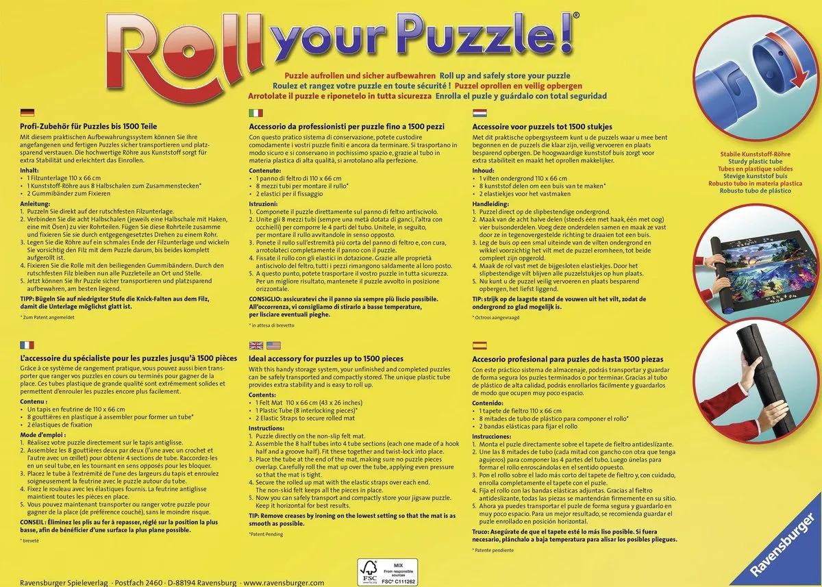 Ravensburger Roll Your Puzzle 1500 Stuks - Geel