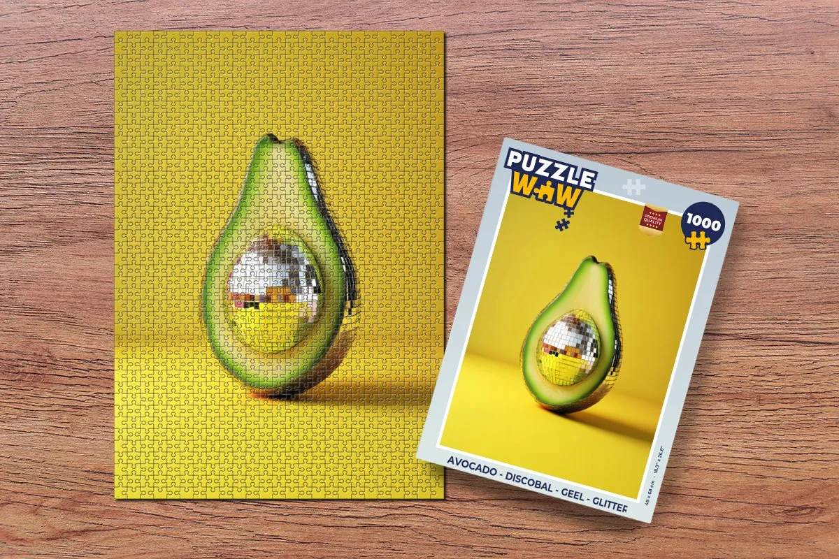 PuzzleWow Avocado Discobal Legpuzzel 1000 Stuks - Geel