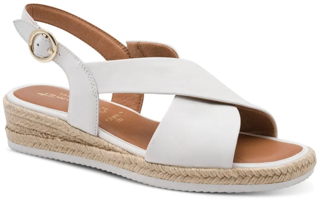 Leren sandalen met plateauzool Comfort
