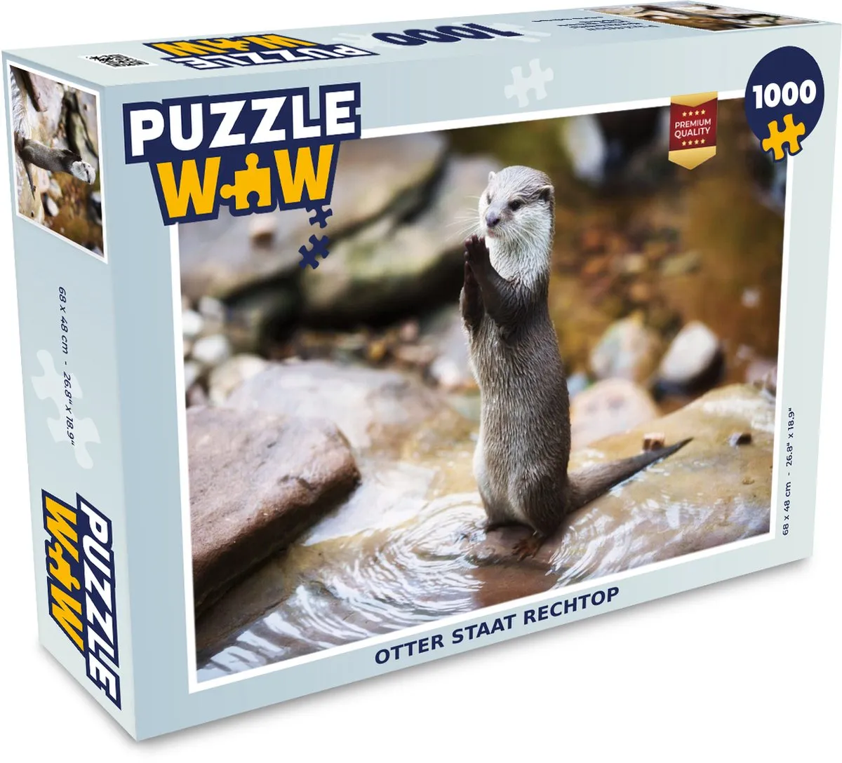 PuzzleWow Legpuzzel Otter staat rechtop 1000 Stuks - Multicolor
