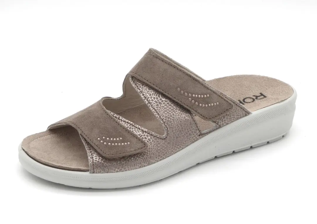 Rohde Dames Slippers Met Klittenband Sluiting