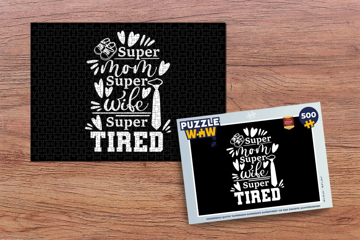 PuzzleWow Superheld Quote Legpuzzel 500 Stuks - Multicolor