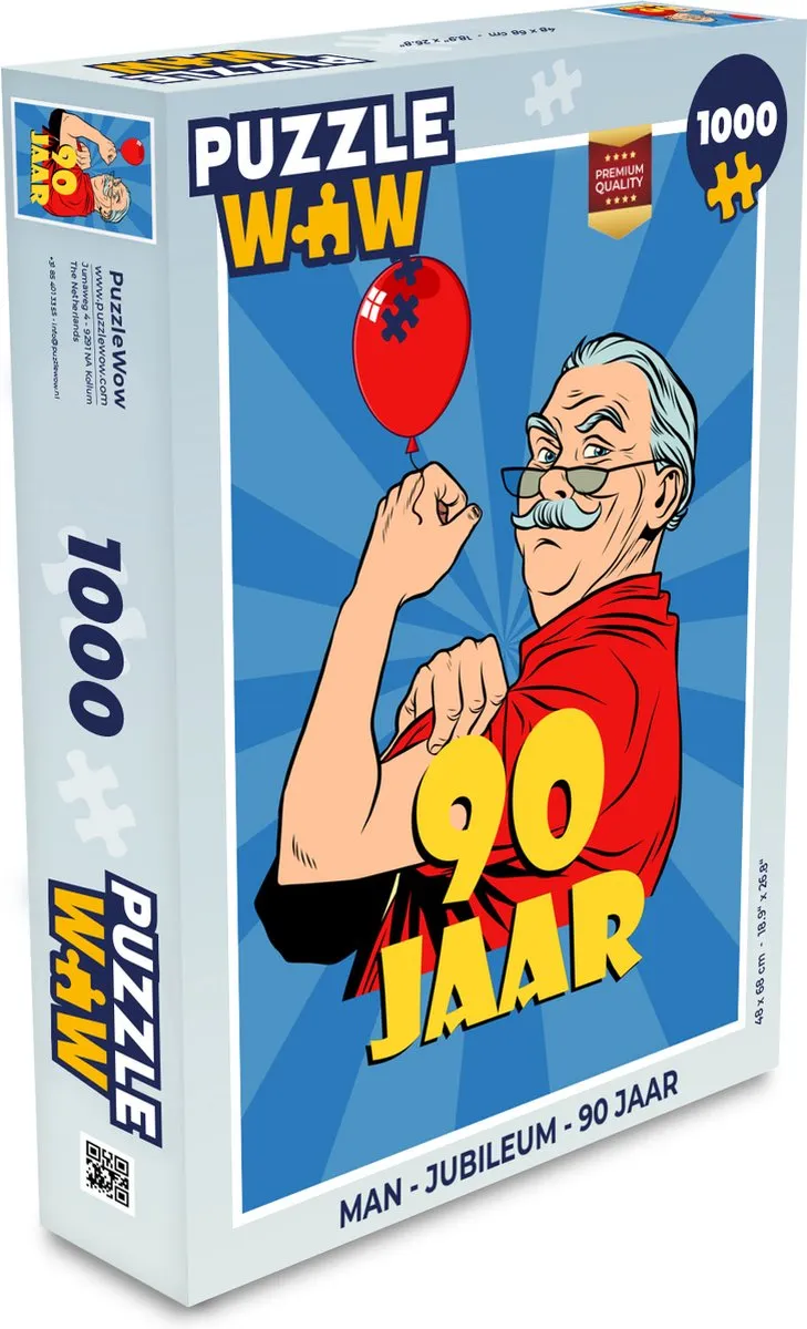 PuzzleWow Jubileum Legpuzzel 1000 Stuks - Multicolor