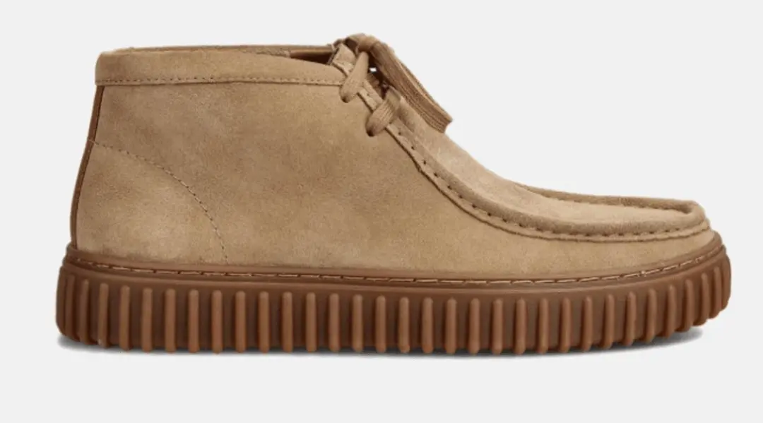 Clarks Torhill Hi Heren Veterschoenen - Suede Bruin - afbeelding 2 van 6