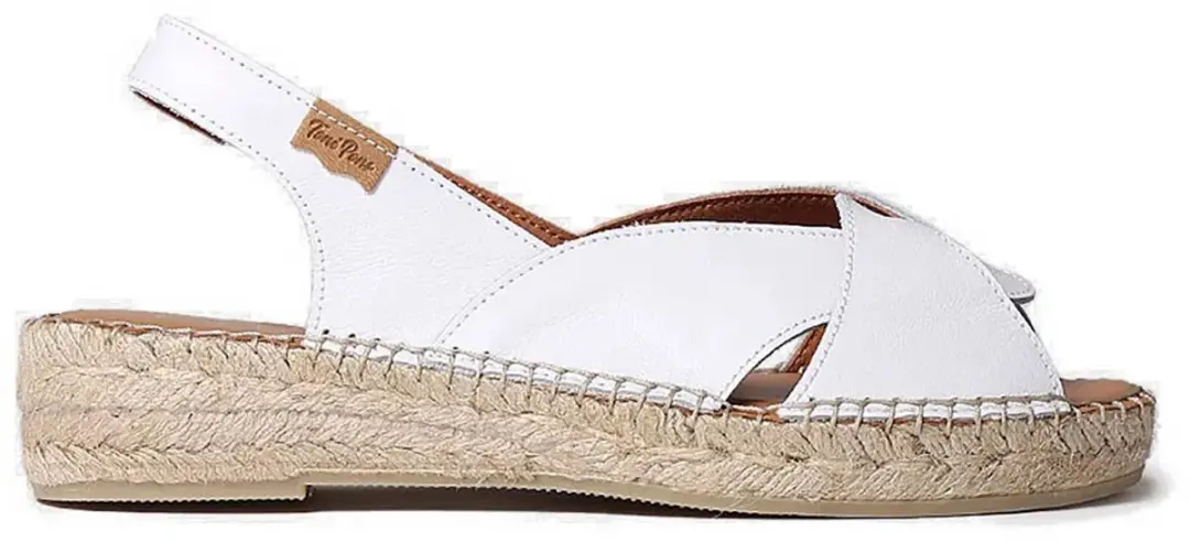 Dames leren espadrille