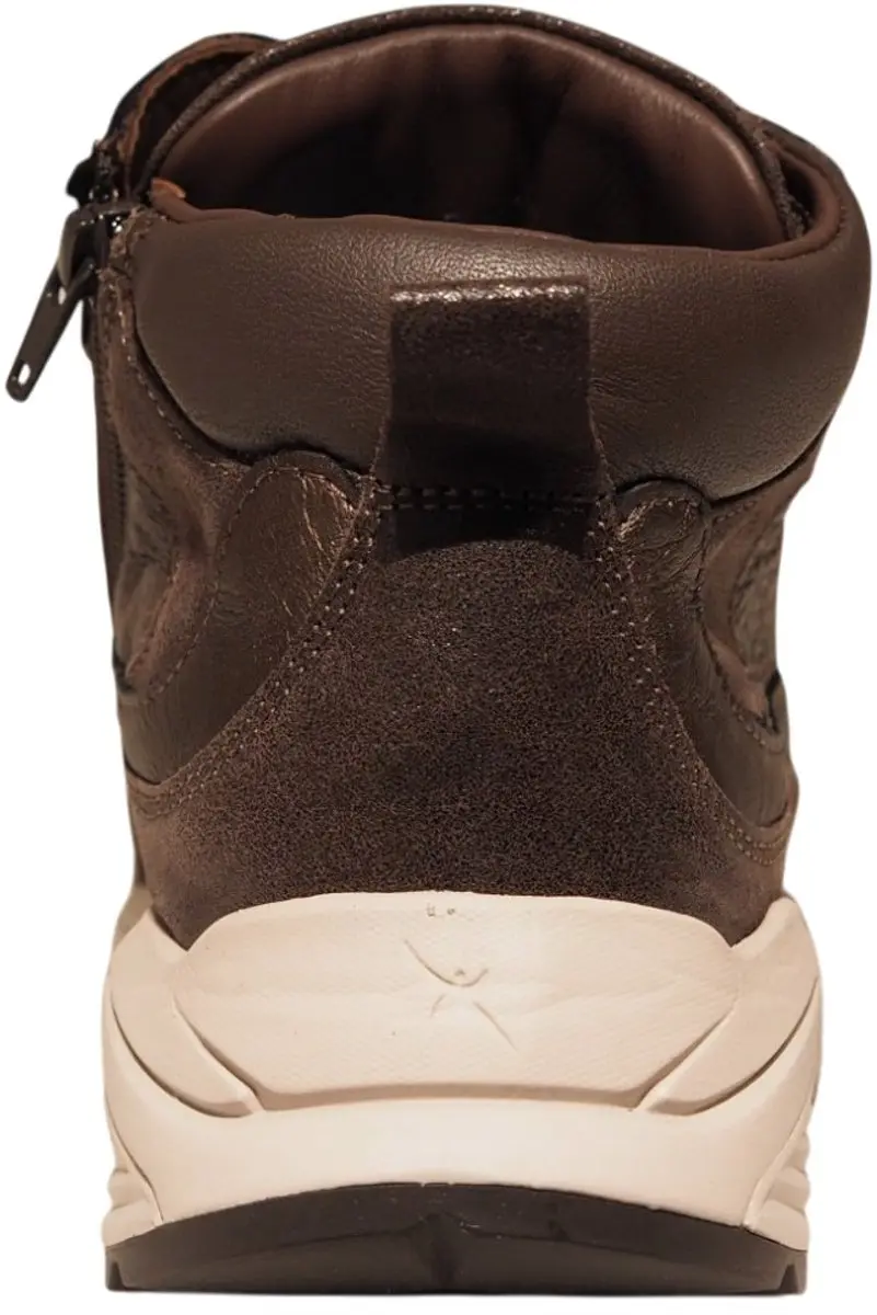 Xsensible Tower Donkerbruine Leren Veterboots - Maat 38