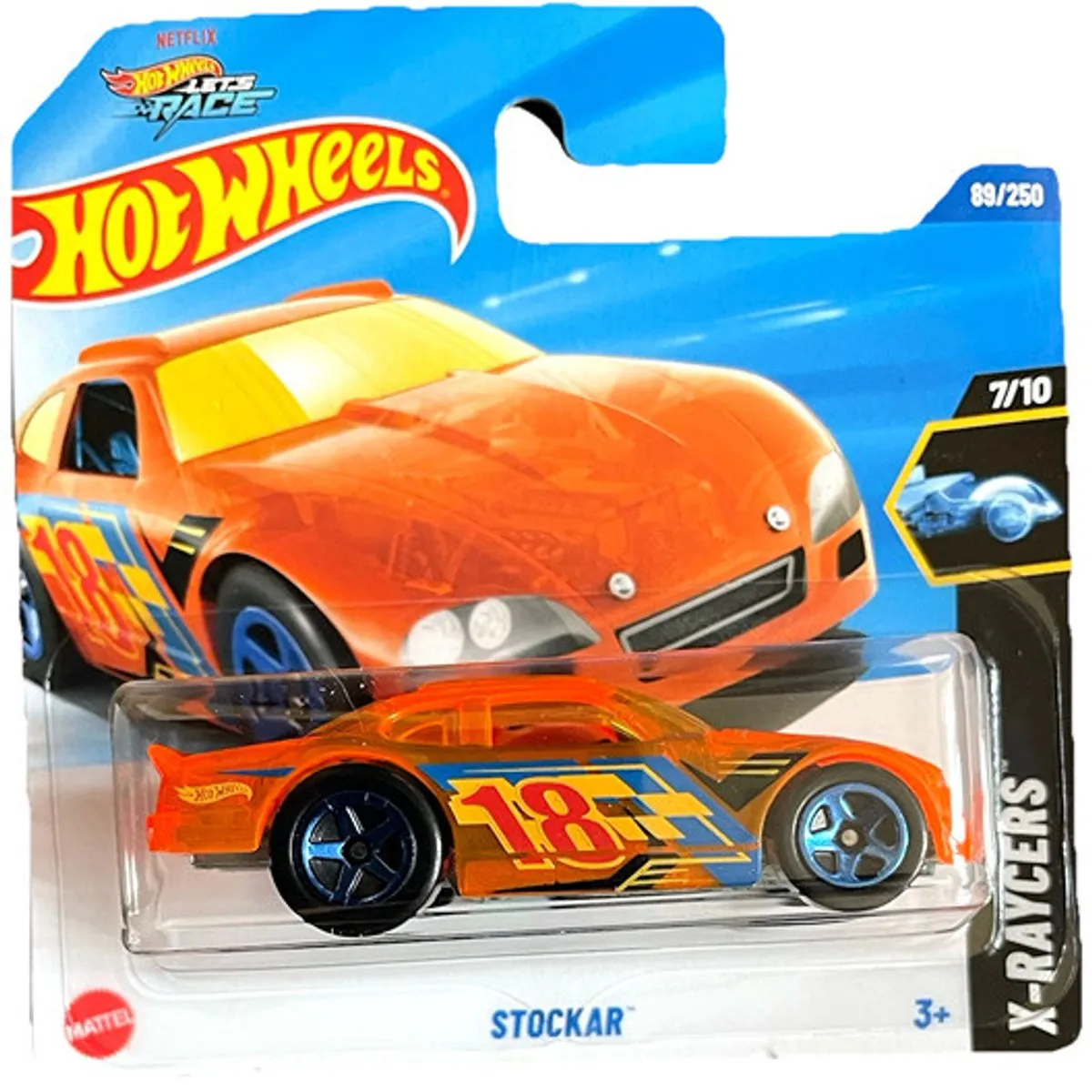 Hot Wheels X-Racers Stockar 18 Neon Orange 21A