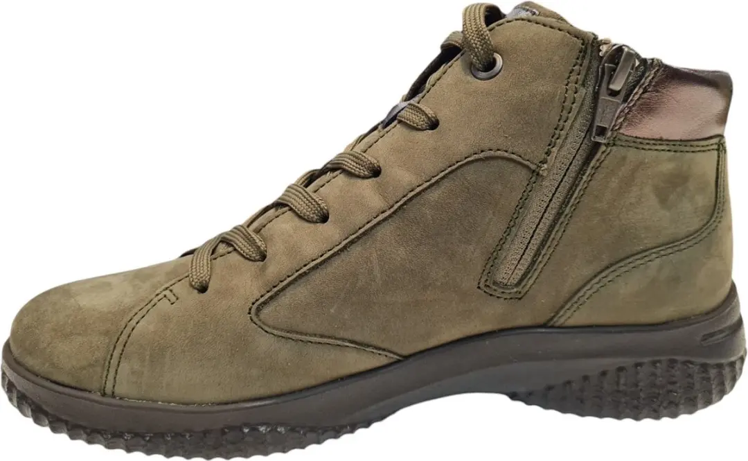 Hartjes Ethno Boot Dames Veterschoenen - Maat 39 - Schilf-haselnuss Groen