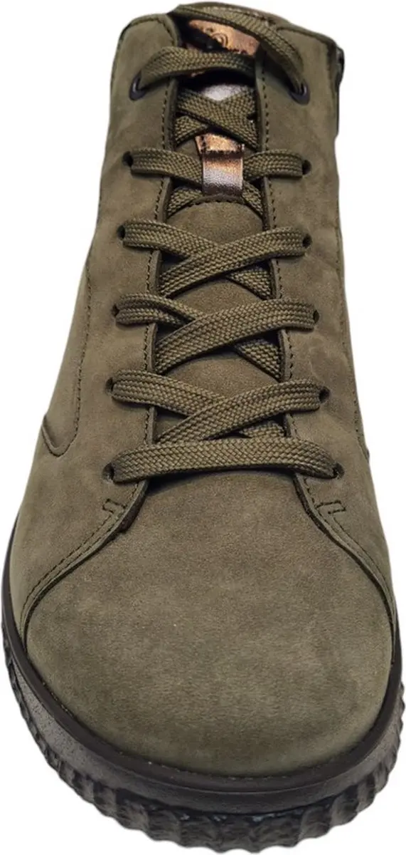 Hartjes Ethno Boot Dames Veterschoenen - Maat 39 - Schilf-haselnuss Groen