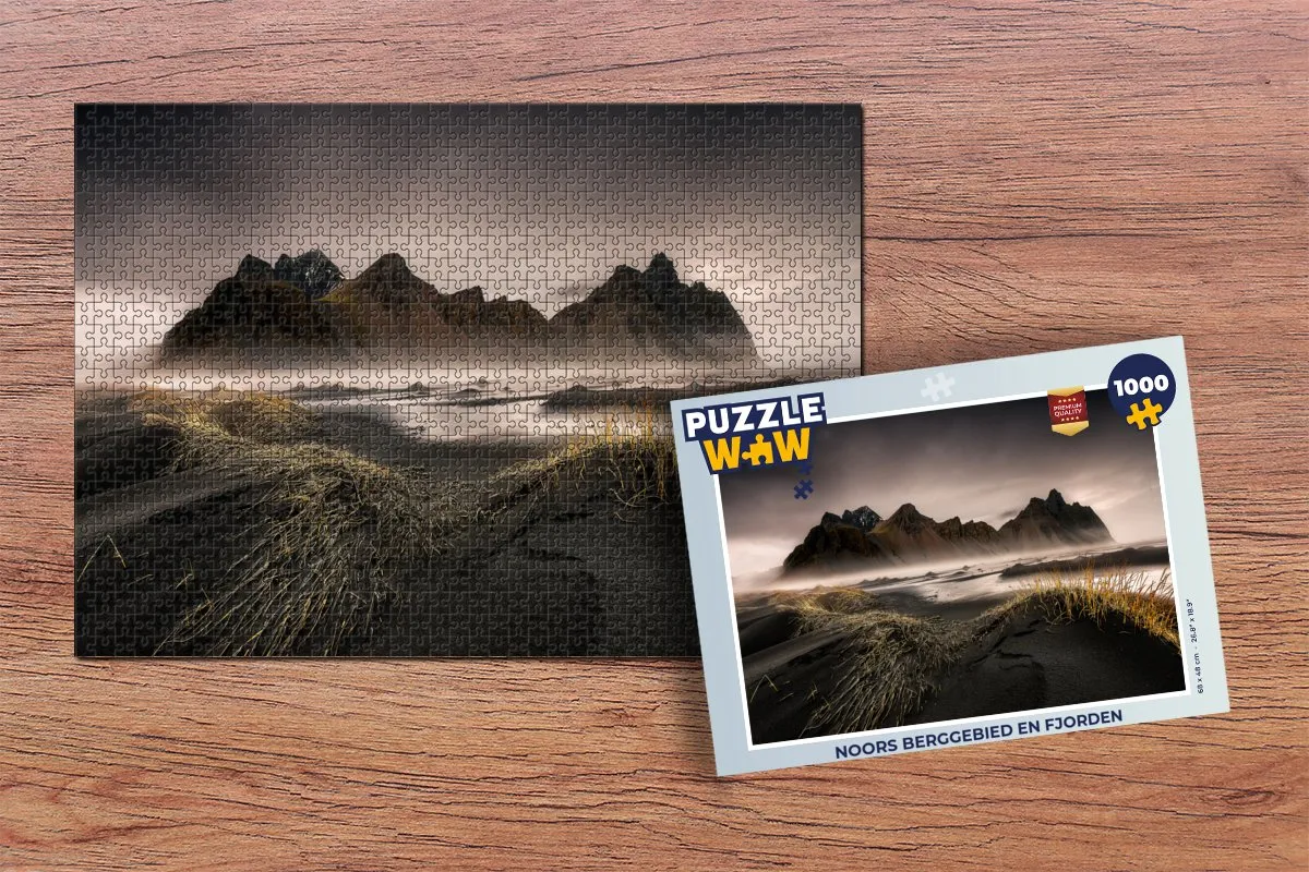 PuzzleWow Legpuzzel Noors Berggebied 1000 Stuks - Multicolor