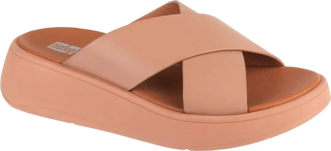 FitFlop F-Mode Flatform, Vrouwen, Beige, Slippers, maat: 37