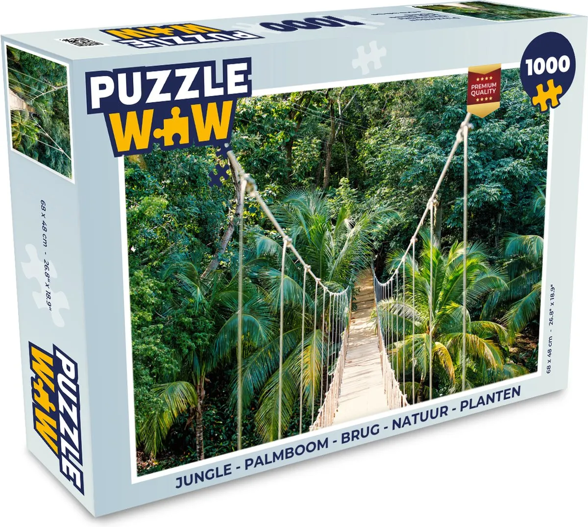 PuzzleWow Jungle Legpuzzel 1000 Stuks - Multicolor